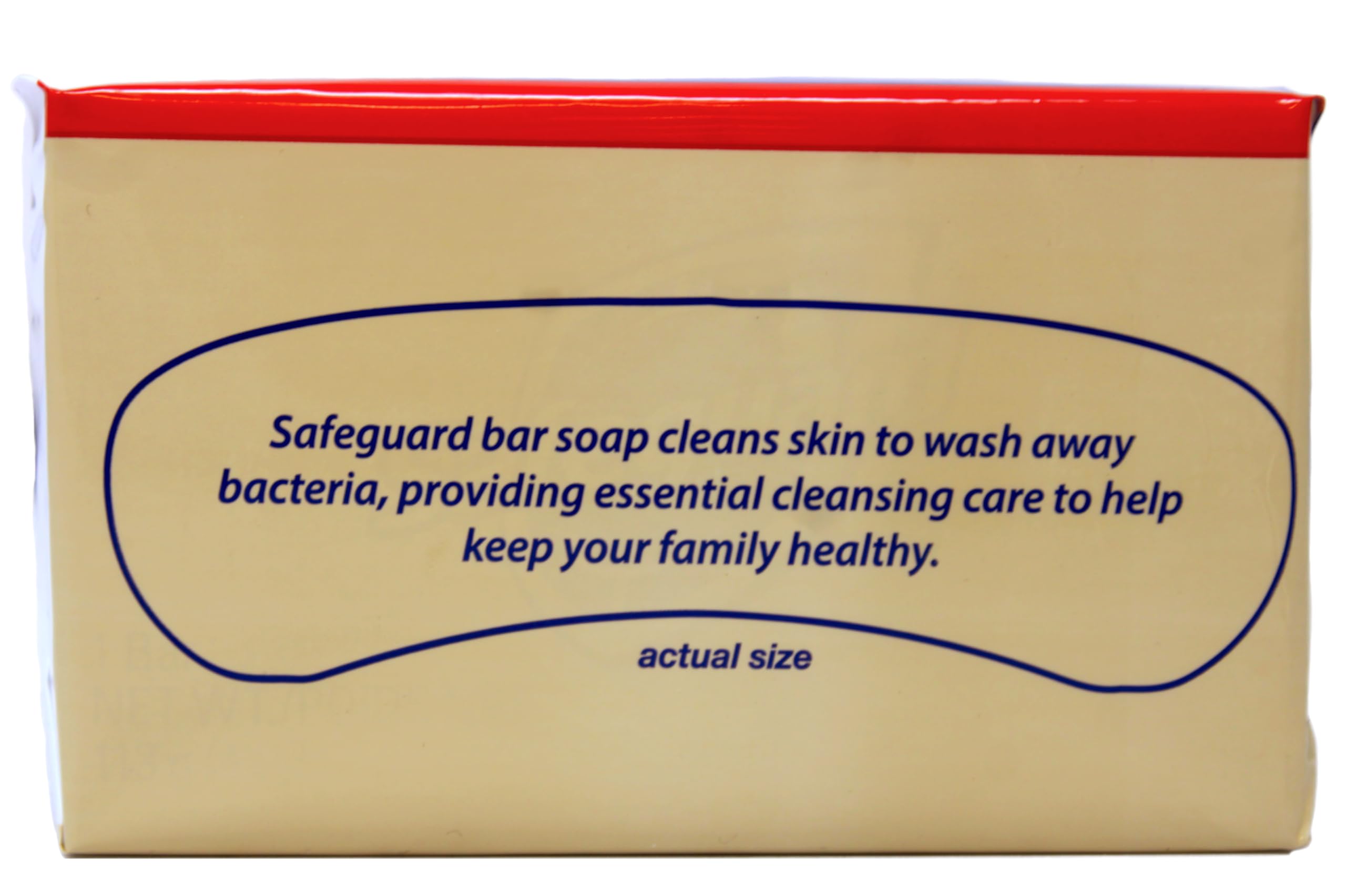 Gros plan sur la texture douce du savon Safeguard.