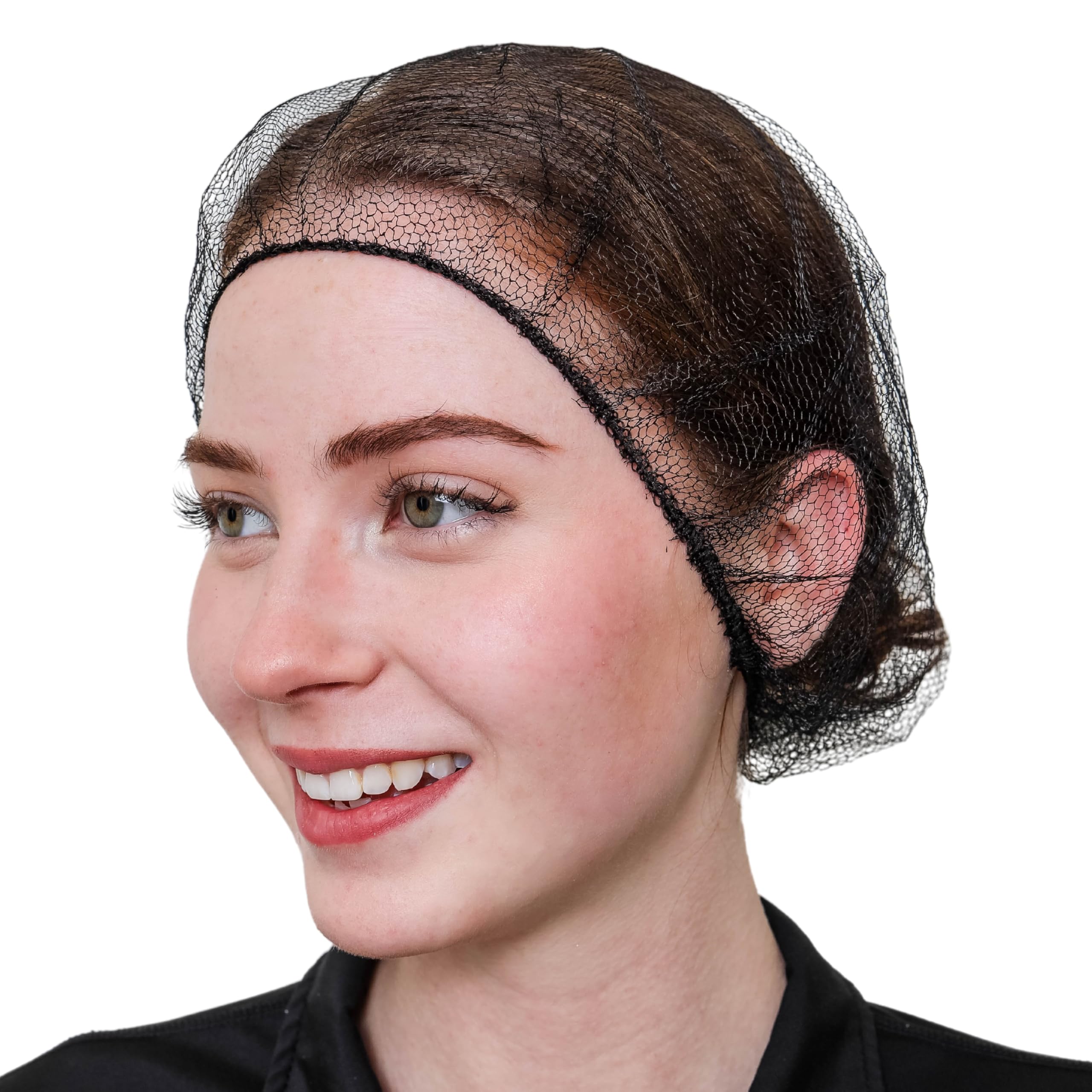 SAFEKO red de panales nylon negro 21 pulgadas, ajuste cómodo para el cabello.