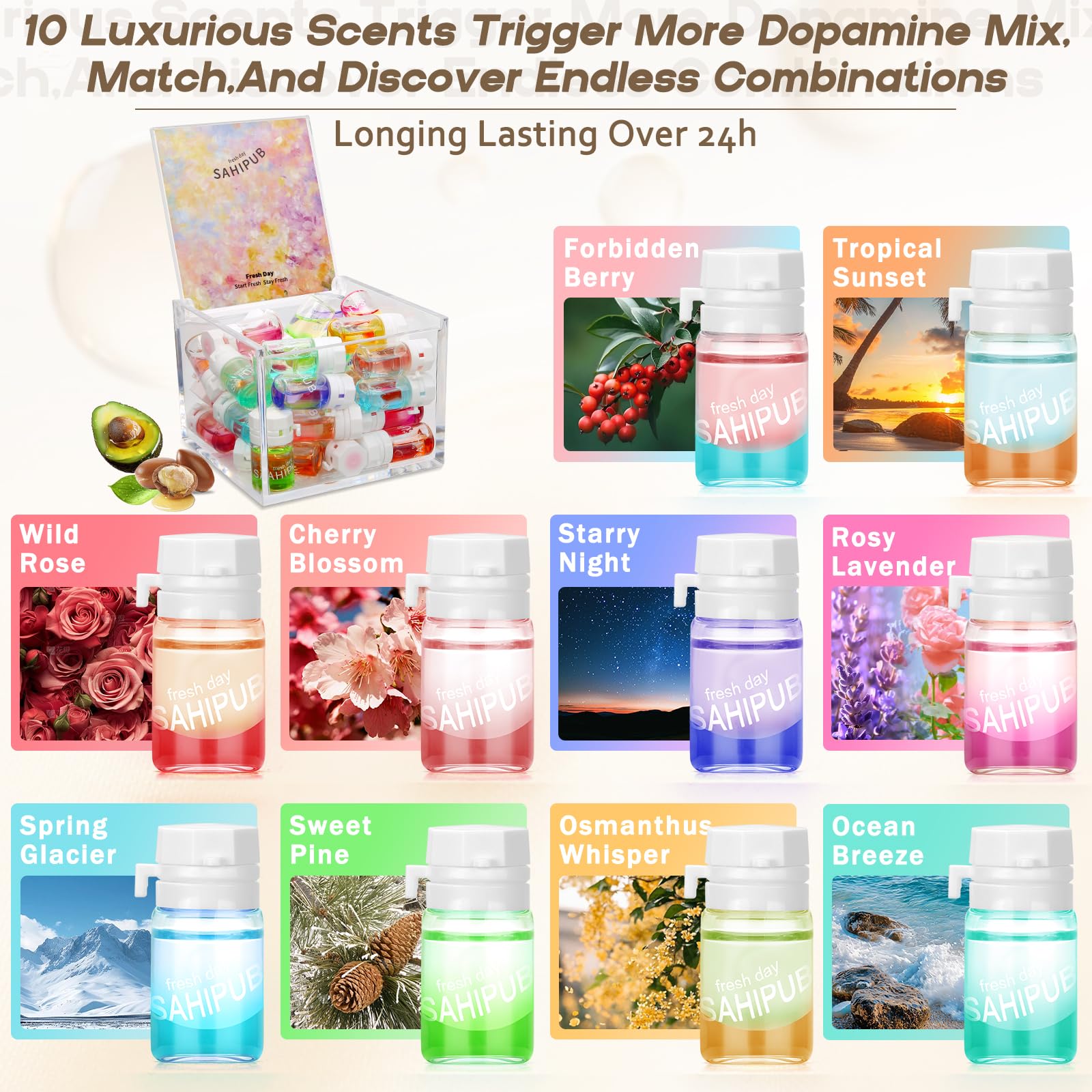 SAHIPUB botellas mini de aceite para cabello, aplicación rápida y sin enjuague.