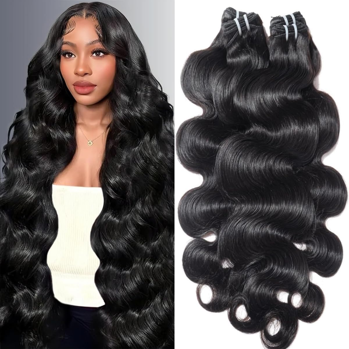 Saiclout bundles onda cuerpo 18 pulgadas, brillo natural para un look diario