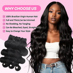 Saiclout bundles onda cuerpo 20 pulgadas, volumen duradero para noches