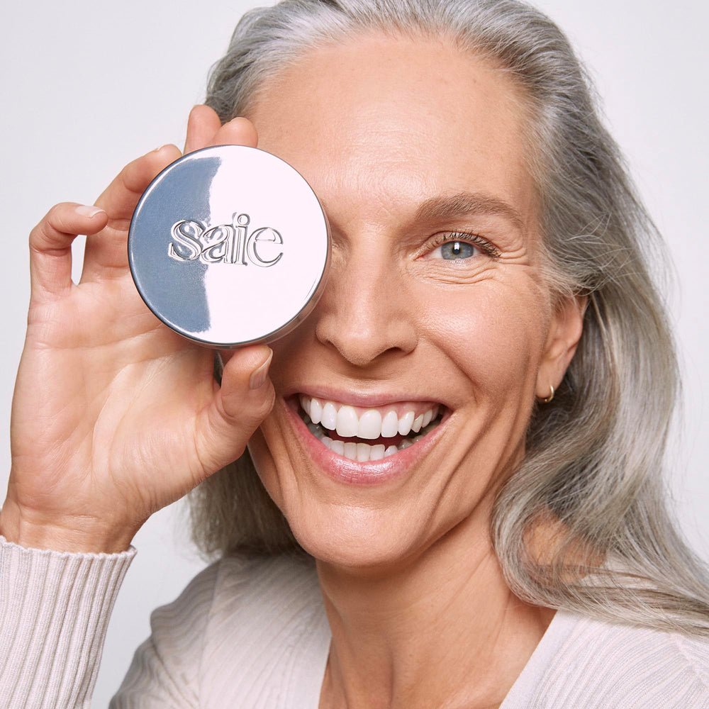 Saie Airset poudre libre translucide mica éthique pour un éclat sain sans effet pâteux