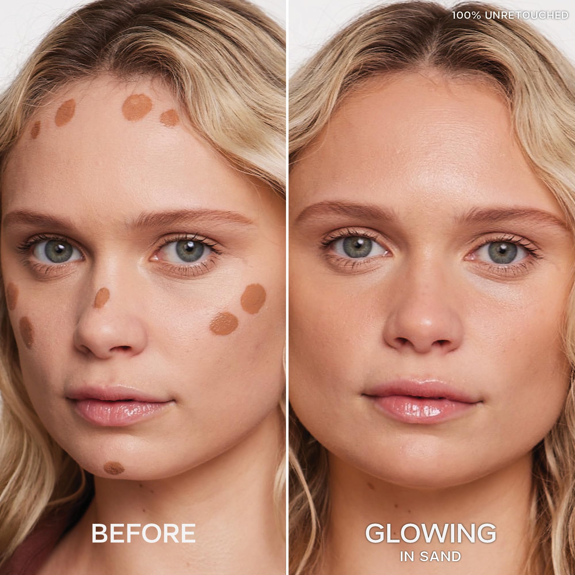 Saie Dew Bronze brindando bronceado hidratante en la piel.