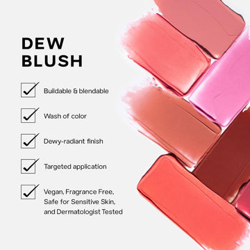 Saie Dew Liquid Blush Trio Sweetie teinte neutre rose pour look discret