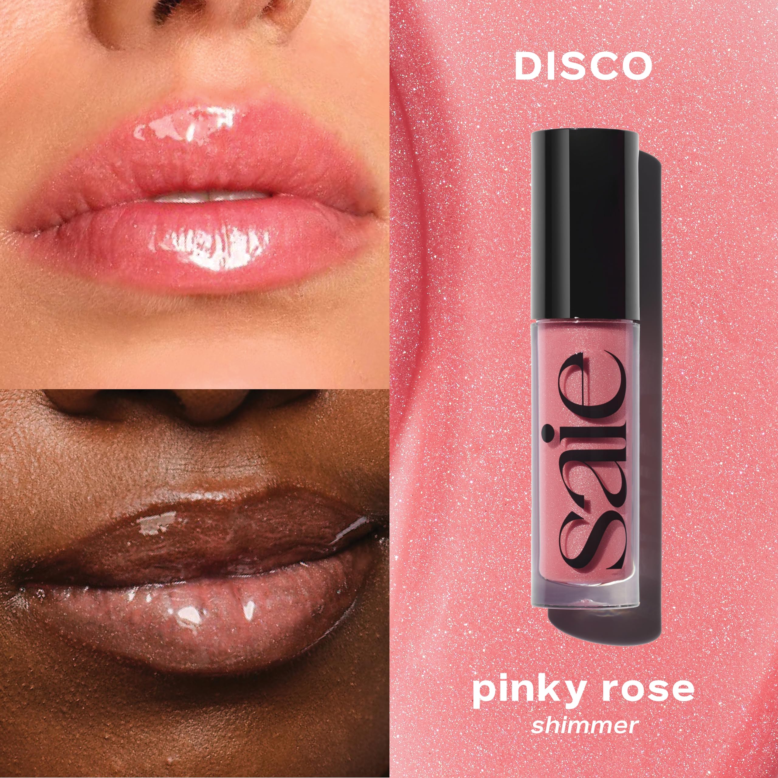 Saie Glossybounce lip oil gloss hybrid delivers cushiony feel and radiant shine