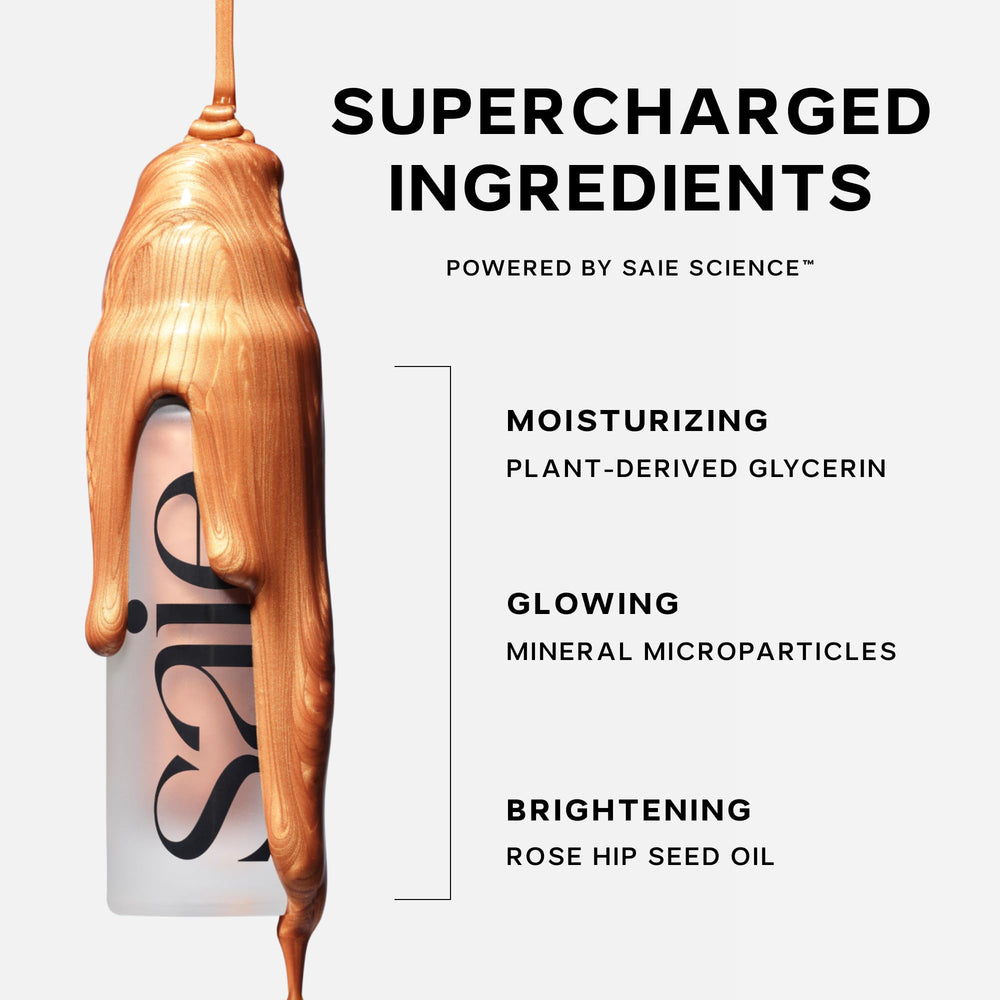 Saie Mini Glowy Super Gel fórmula libre de parabenos y fragancias sintéticas