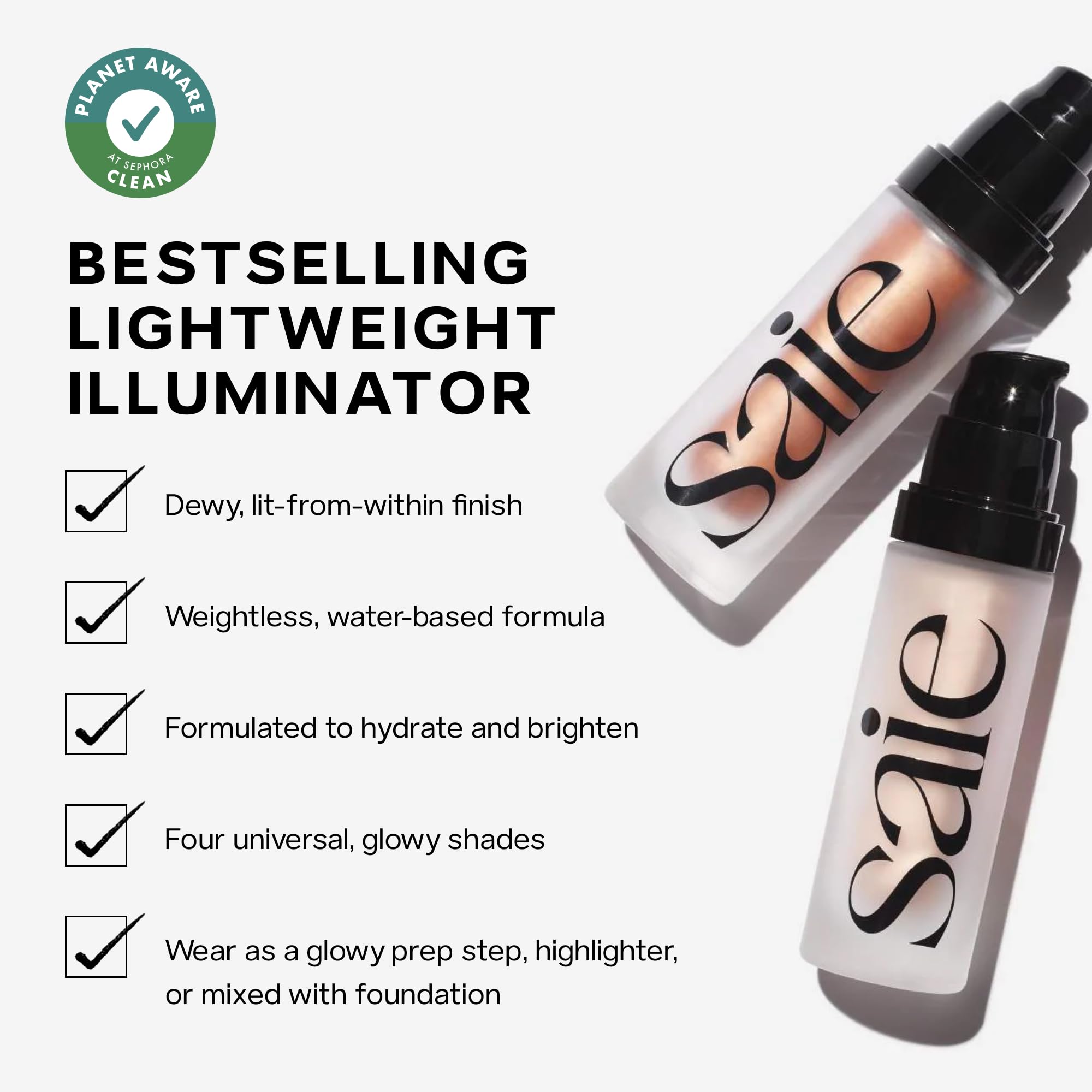 Saie Mini Glowy Super Gel textura ligera para hidratación instantánea