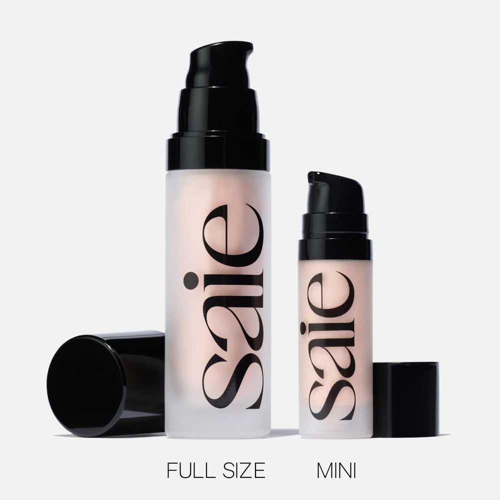 Saie Mini Glowy Super Gel para realzar el glow sobre maquillaje existente.