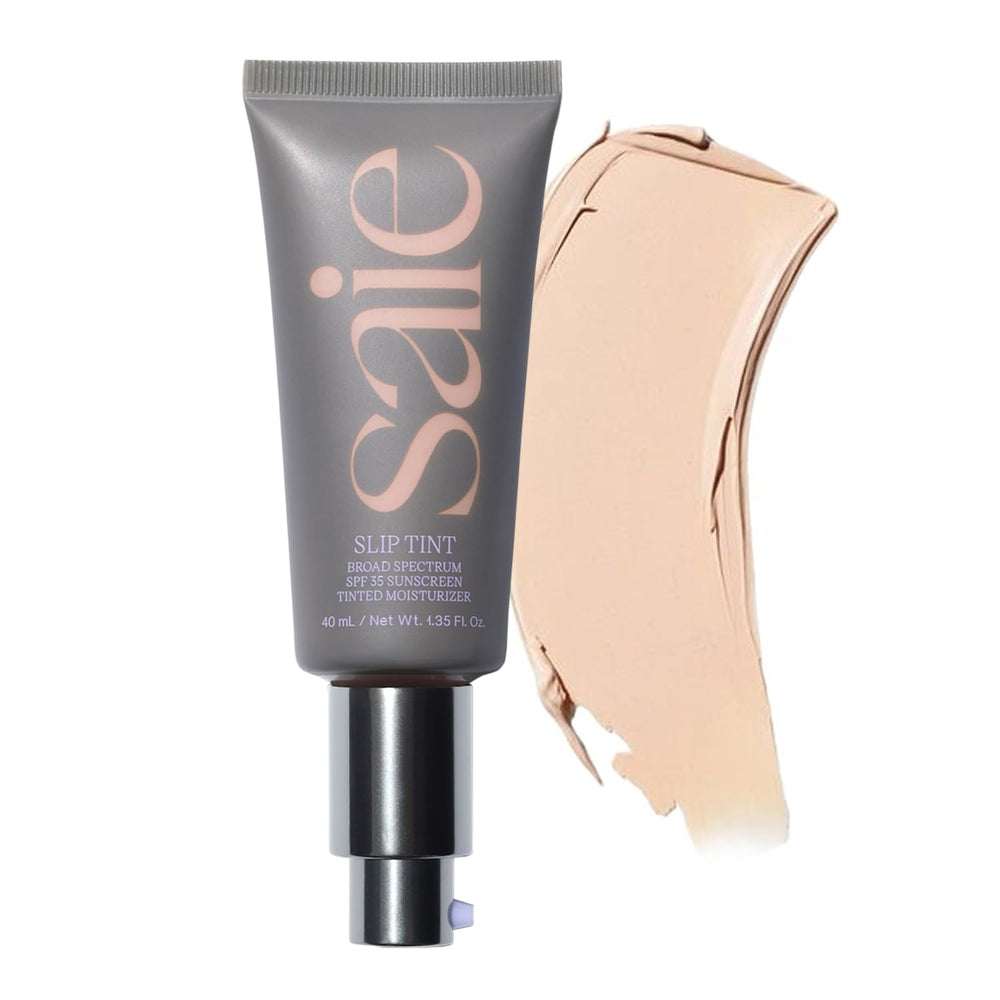 Saie Slip Tint envase compacto para retoques diarios con SPF