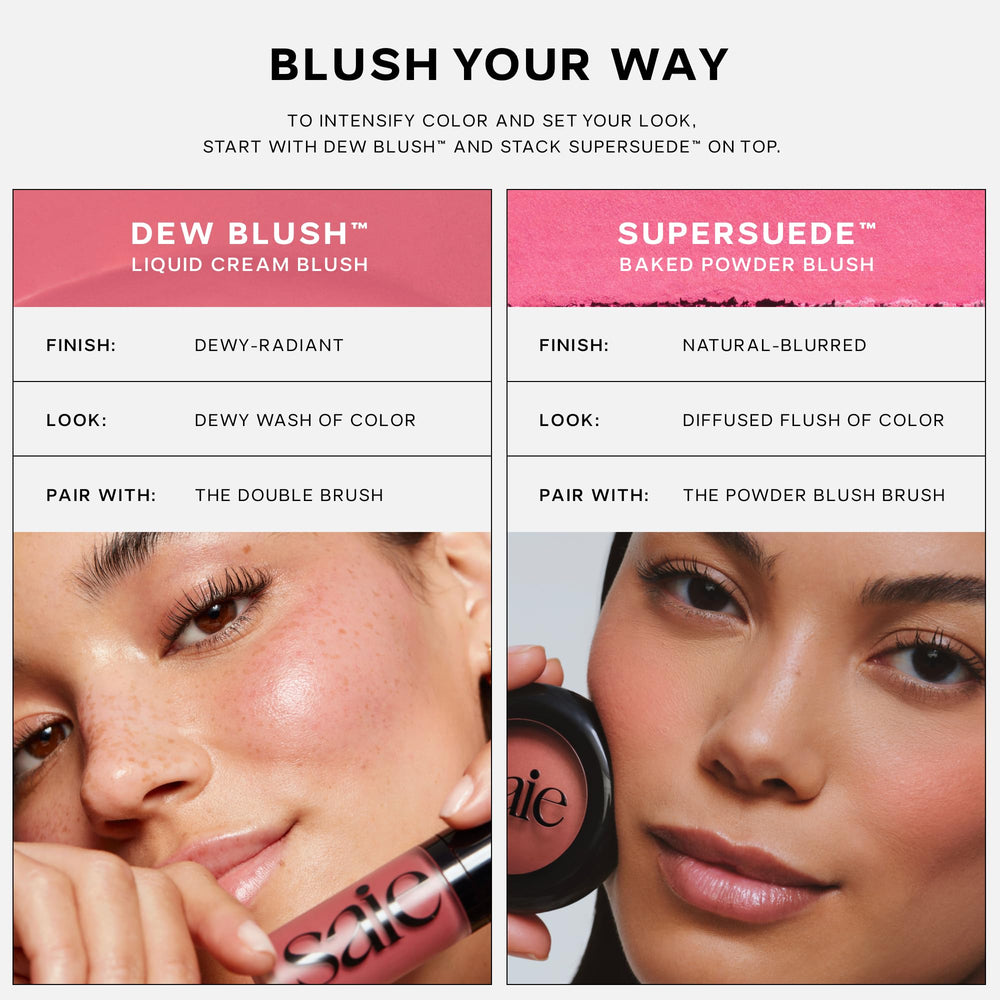 Saie SuperSuede Baked Blush: sin talco, sin parabenos y sin fragancias.