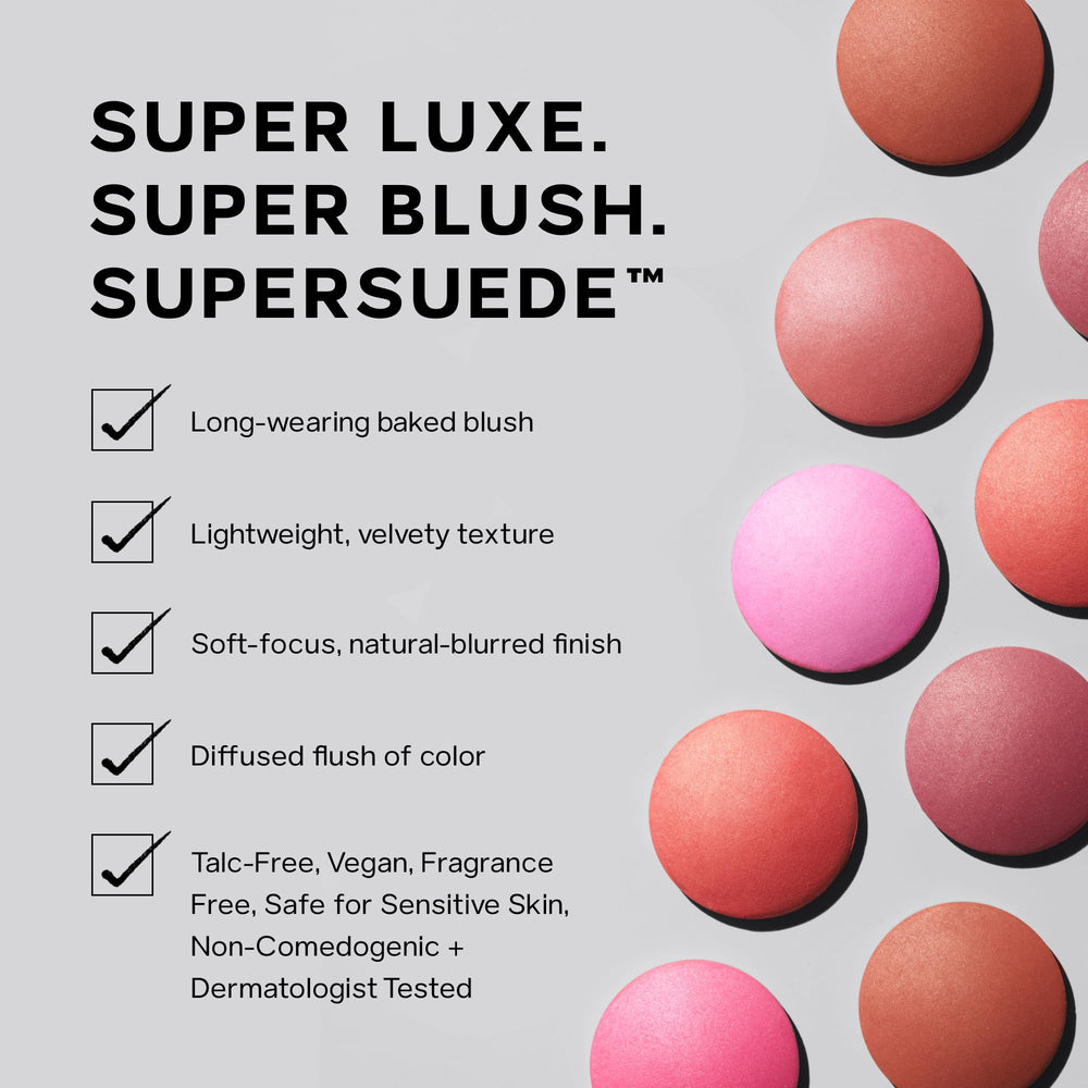 Saie SuperSuede Baked Blush sin talco para sensación ligera
