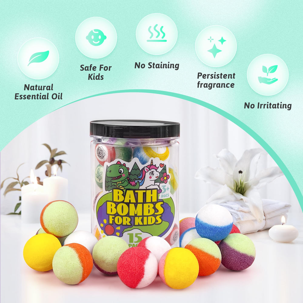 Aroma durazno en bombas Sailimu para un baño agradable y colorido.
