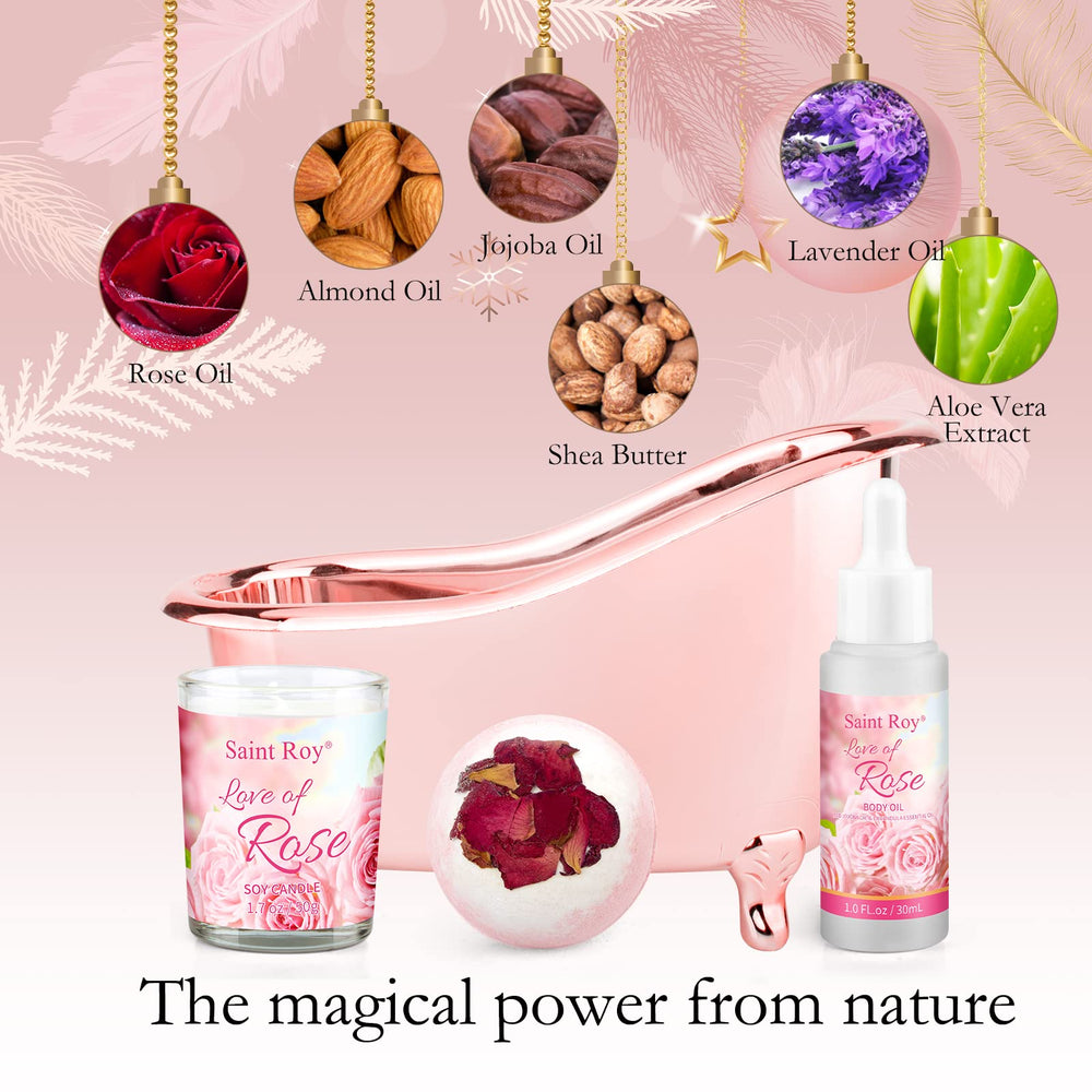 Saint Roy sales bano rosas añade aroma relajante y confort