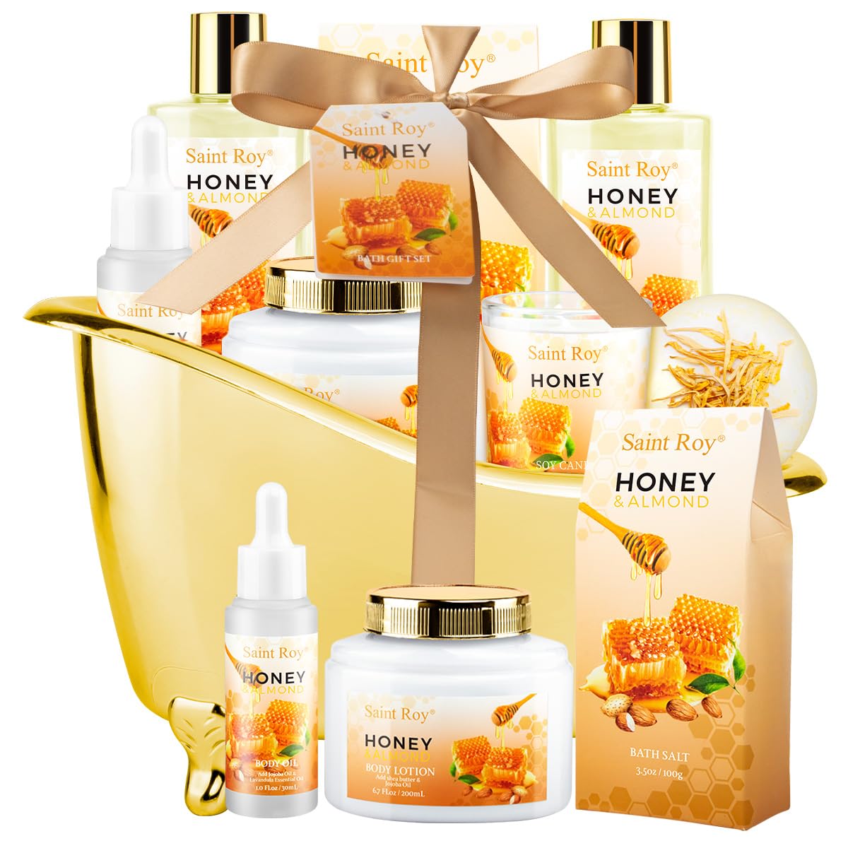 Coffret Saint Roy bain et corps Noël pour femmes, présentation élégante.