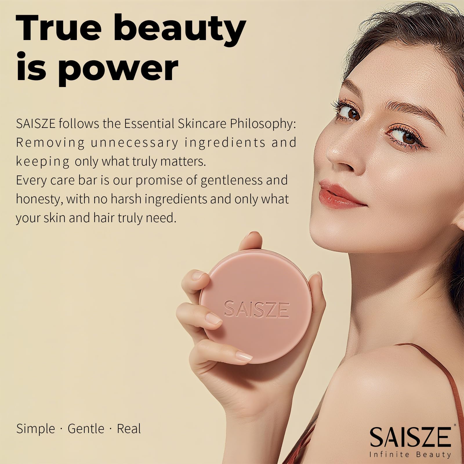 SAISZE para cabello normal, seco y delicado, cuidado versatil.