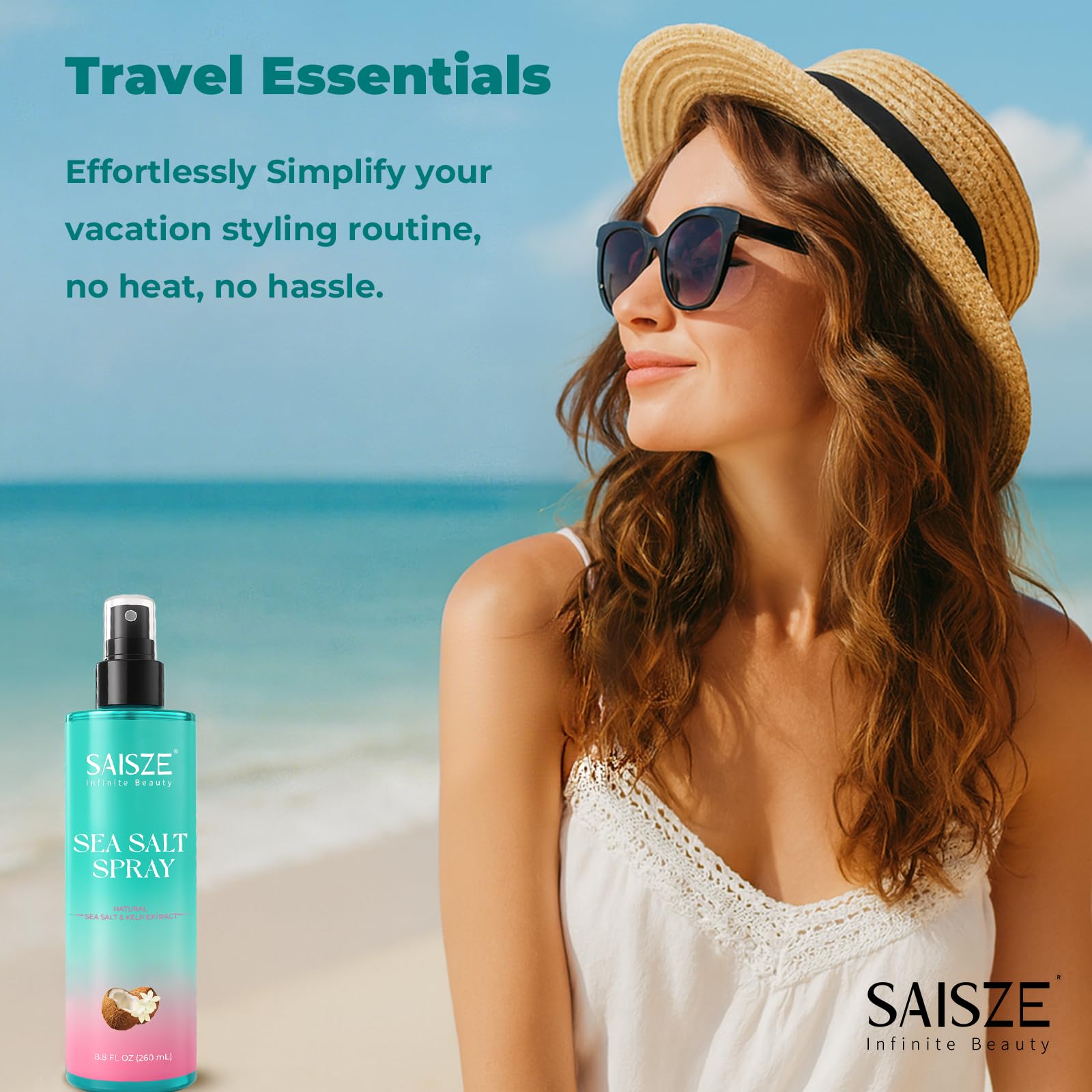 Esencial de viaje SAISZE para mantener ondas durante vacaciones.