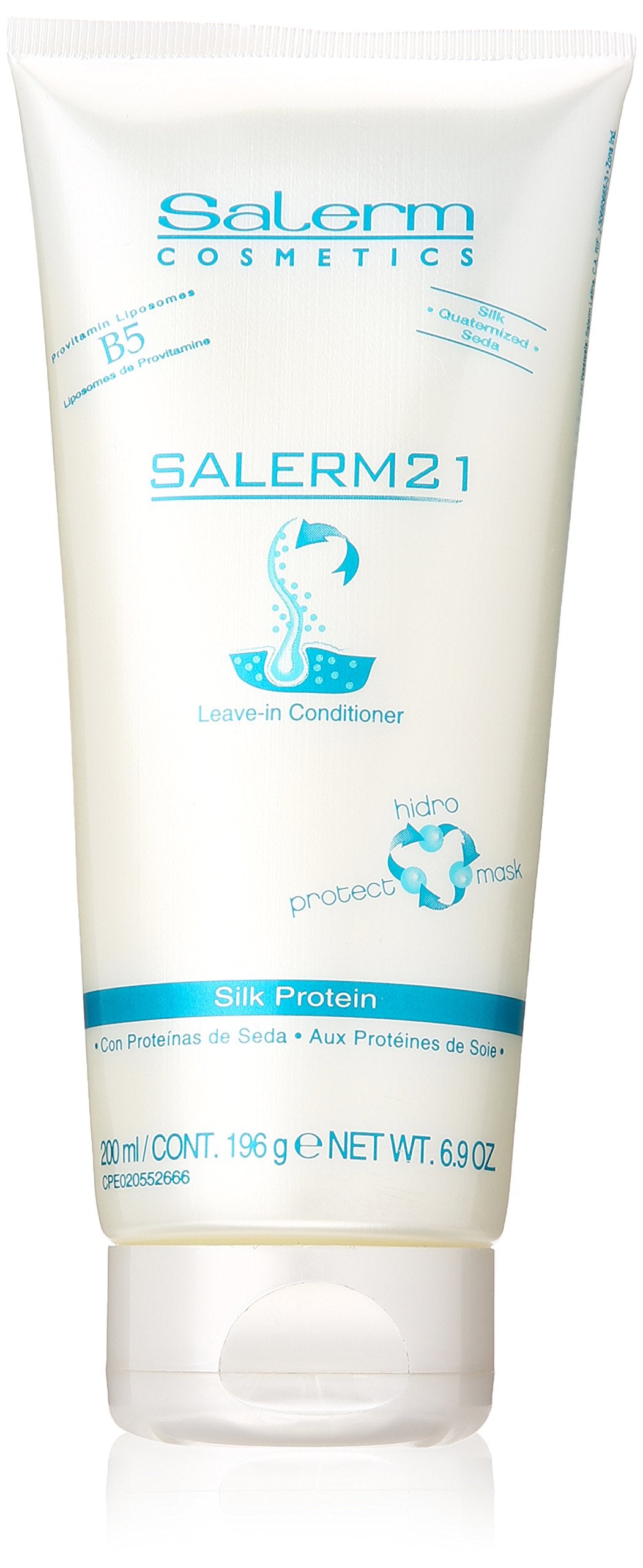 Salerm 21 con proteína de seda en botella para cabello dañado
