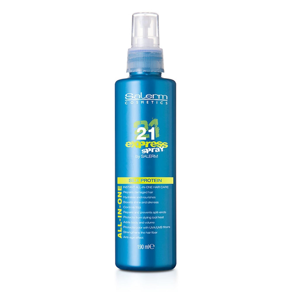 SALERM 21 Express Spray, bote, ofrece protección térmica e hidratación para el cabello