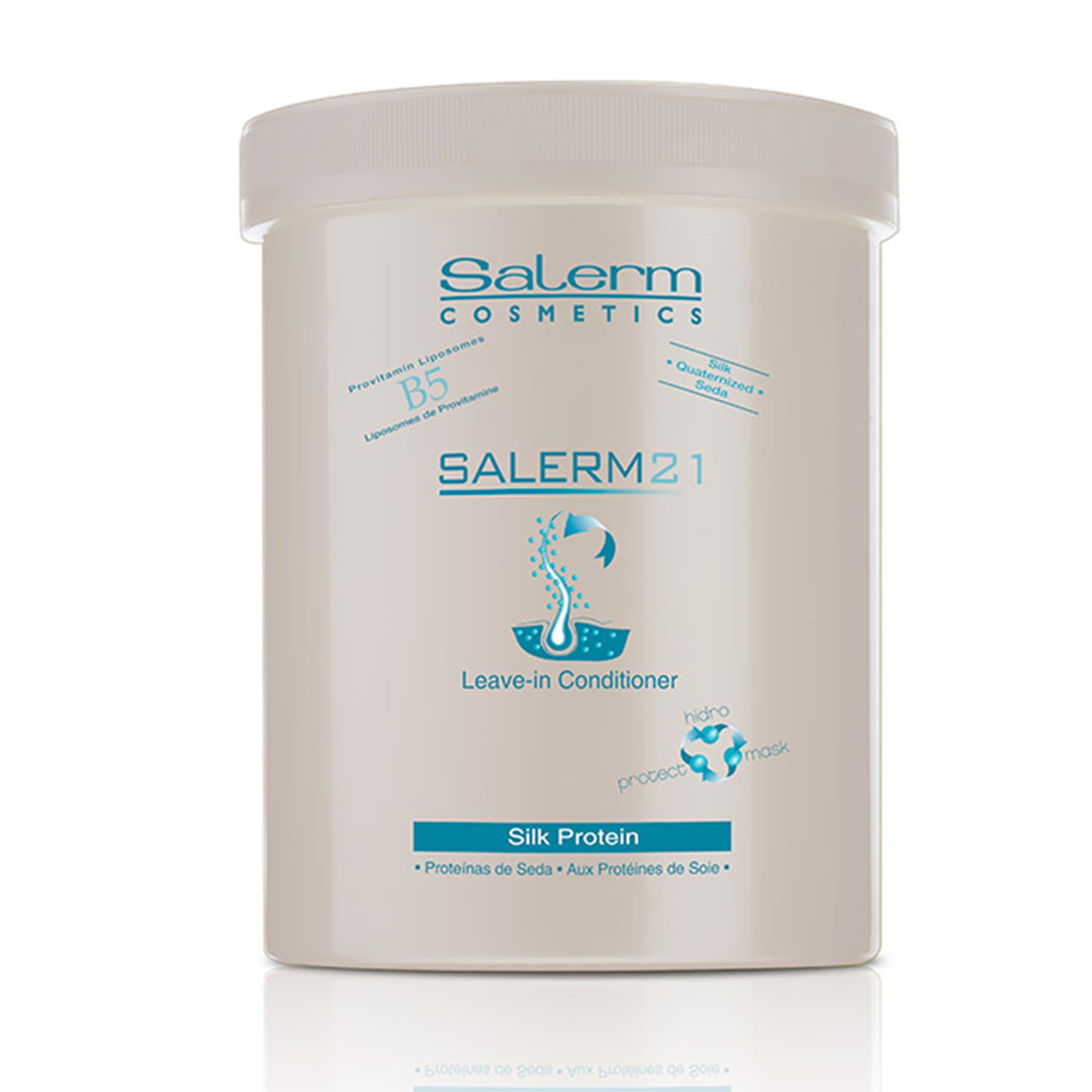 SALERM 21 con proteína de seda, botella para uso diario y sin aclarado.