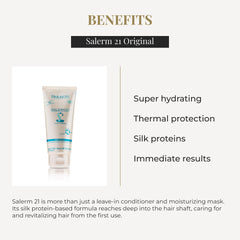 Hidratación profunda con proteína de seda para cabello suave.