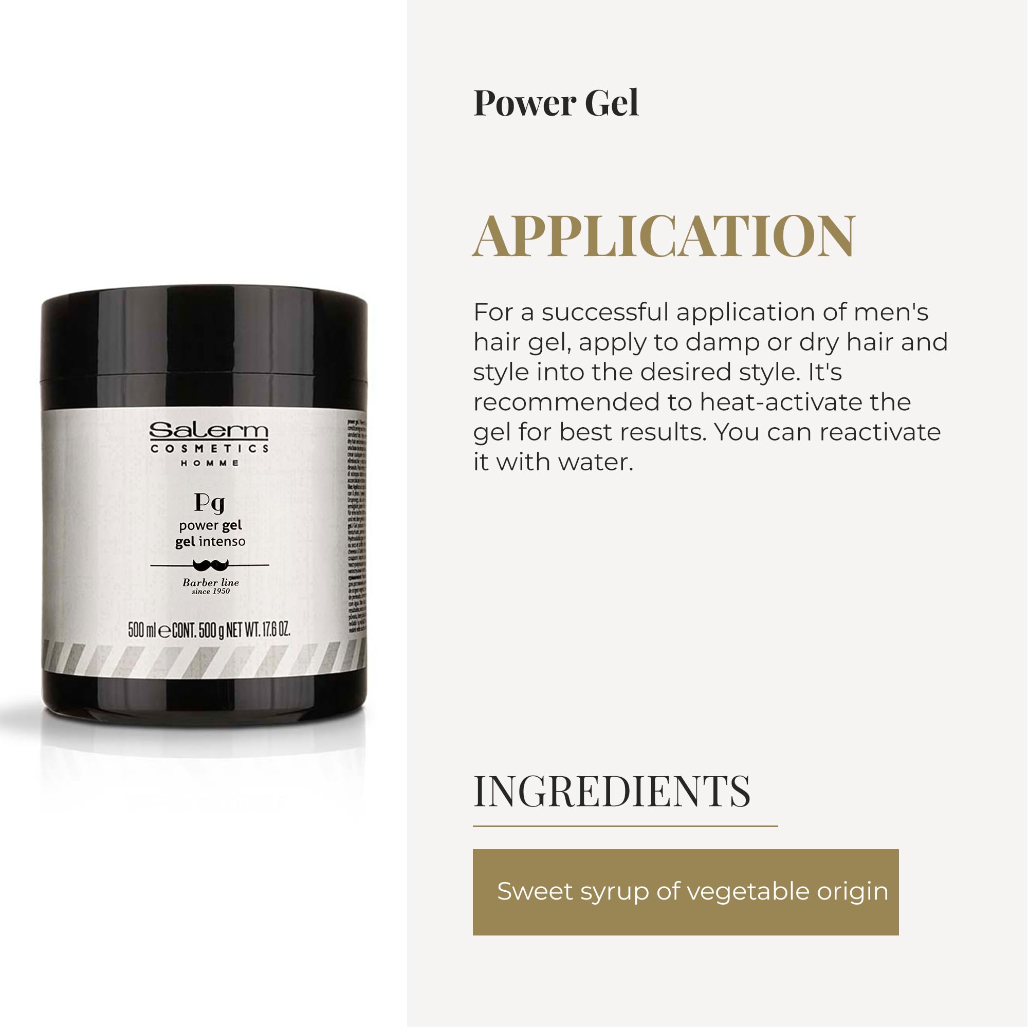 SALERM Power Gel hidratante texturizante para cabello saludable.