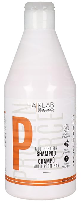Salerm Hairlab champú aplicado: cabello más elástico y brillo.
