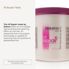 Salerm Hi Repair Mask 02 textura cremosa que facilita la hidratación del cabello