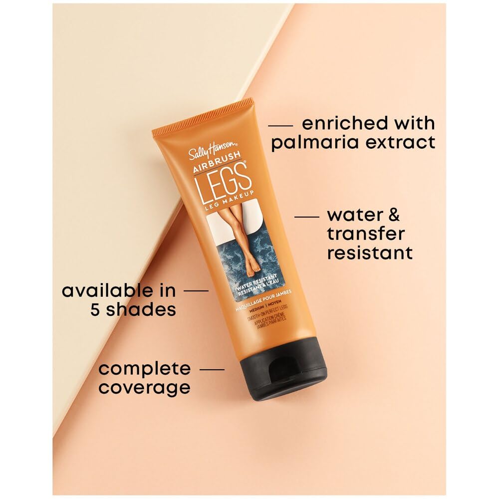 Aplicación fácil de Sally Hansen Airbrush Legs para retoques rápidos.