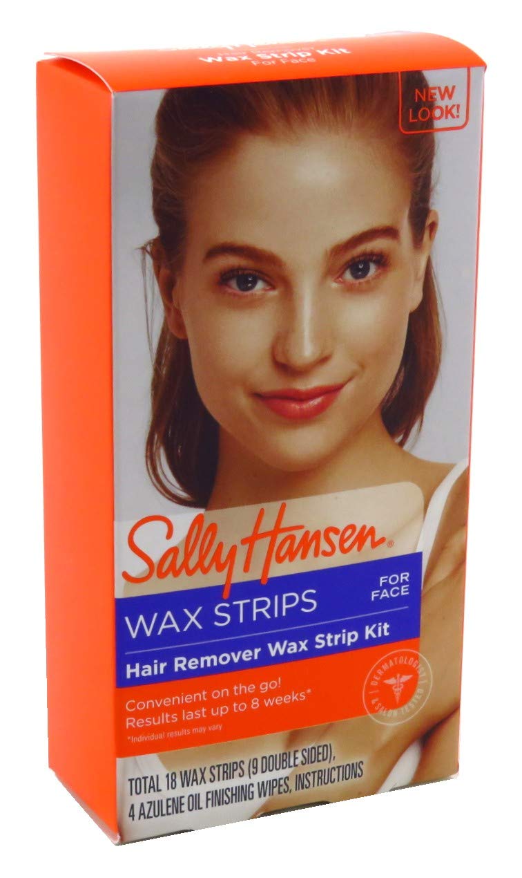 Sally Hansen bandas de cera para el rostro, listas para usar, piel suave.