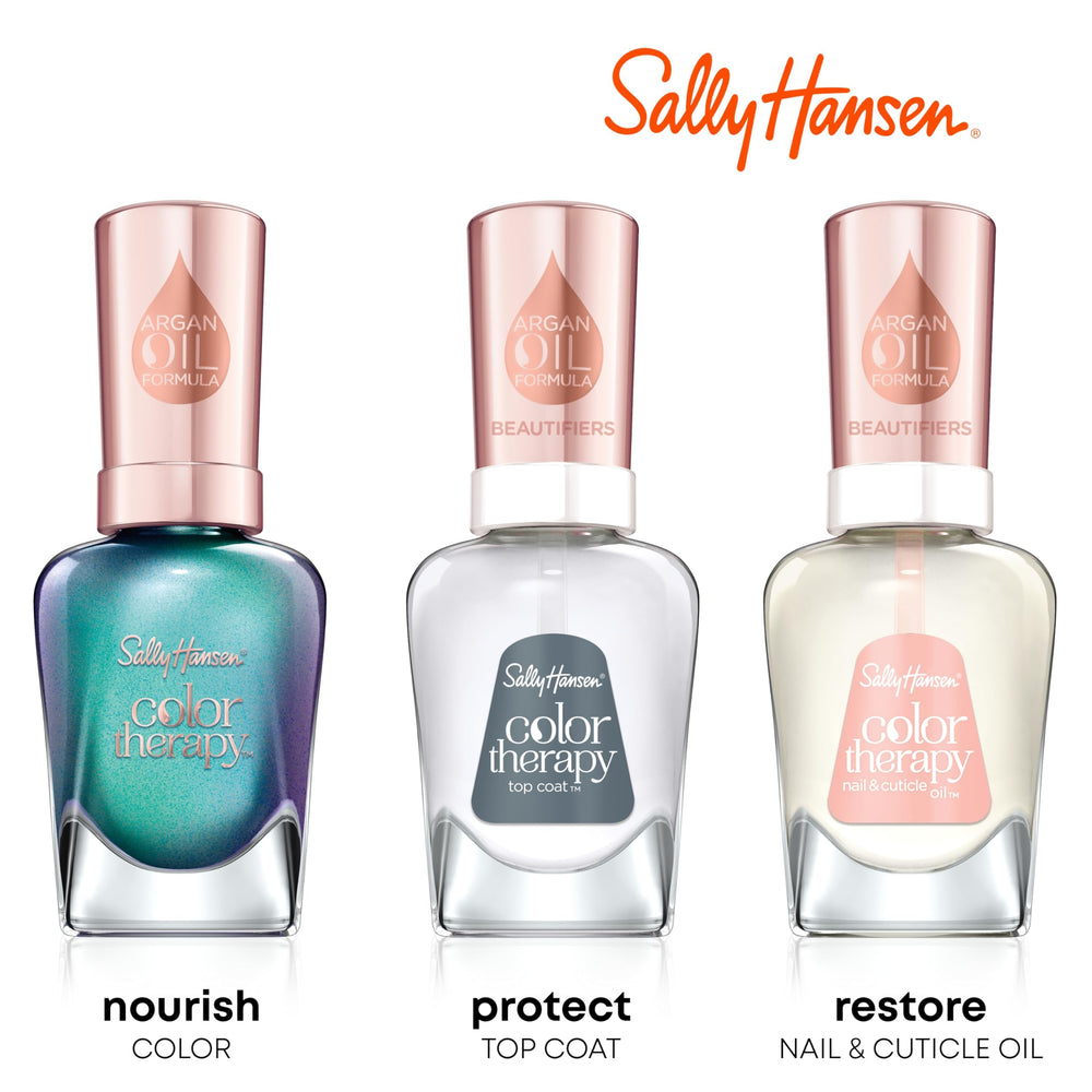 Sally Hansen Color Therapy recubrimiento semitransparente para esmaltes nude.