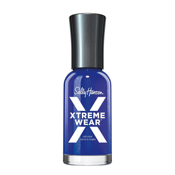 Sally Hansen Esmalte Azul Pacífico: frasco con color intenso para manicura duradera.