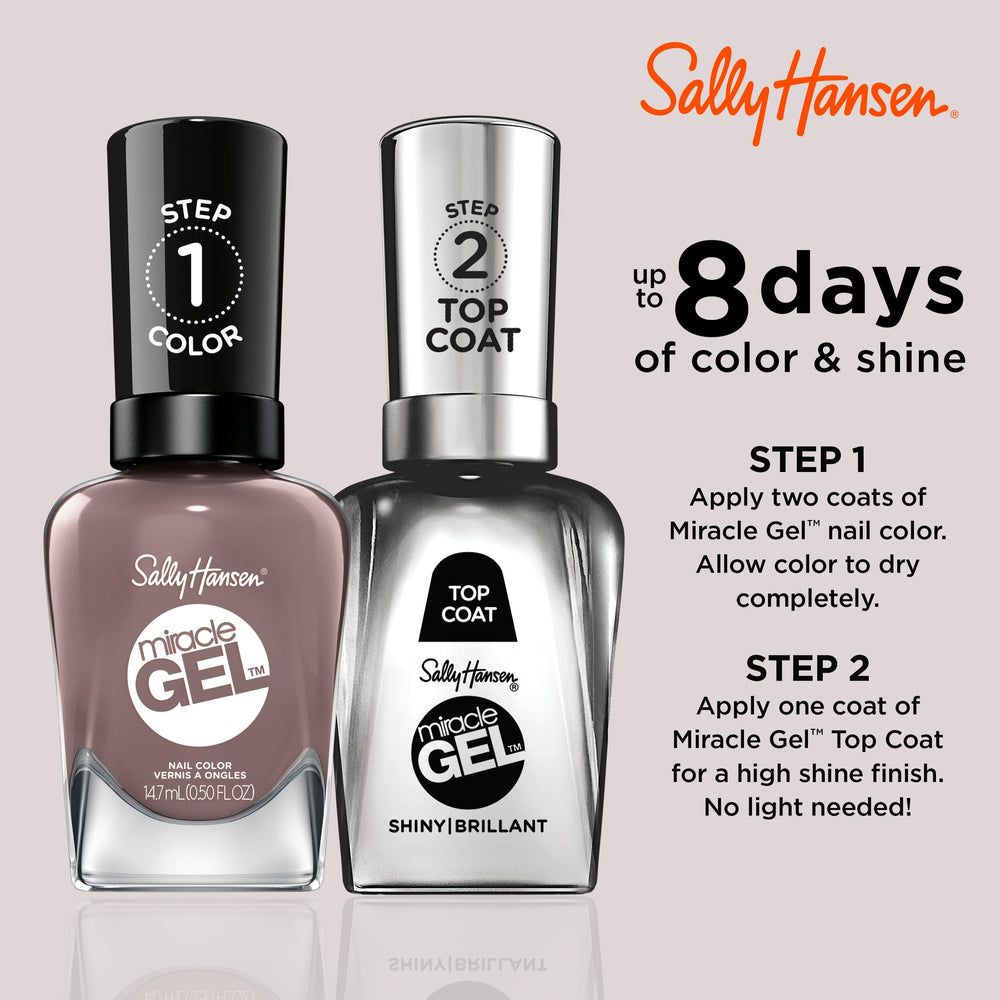 Sally Hansen Gel Milagro durabilidad de 8 días con brillo.