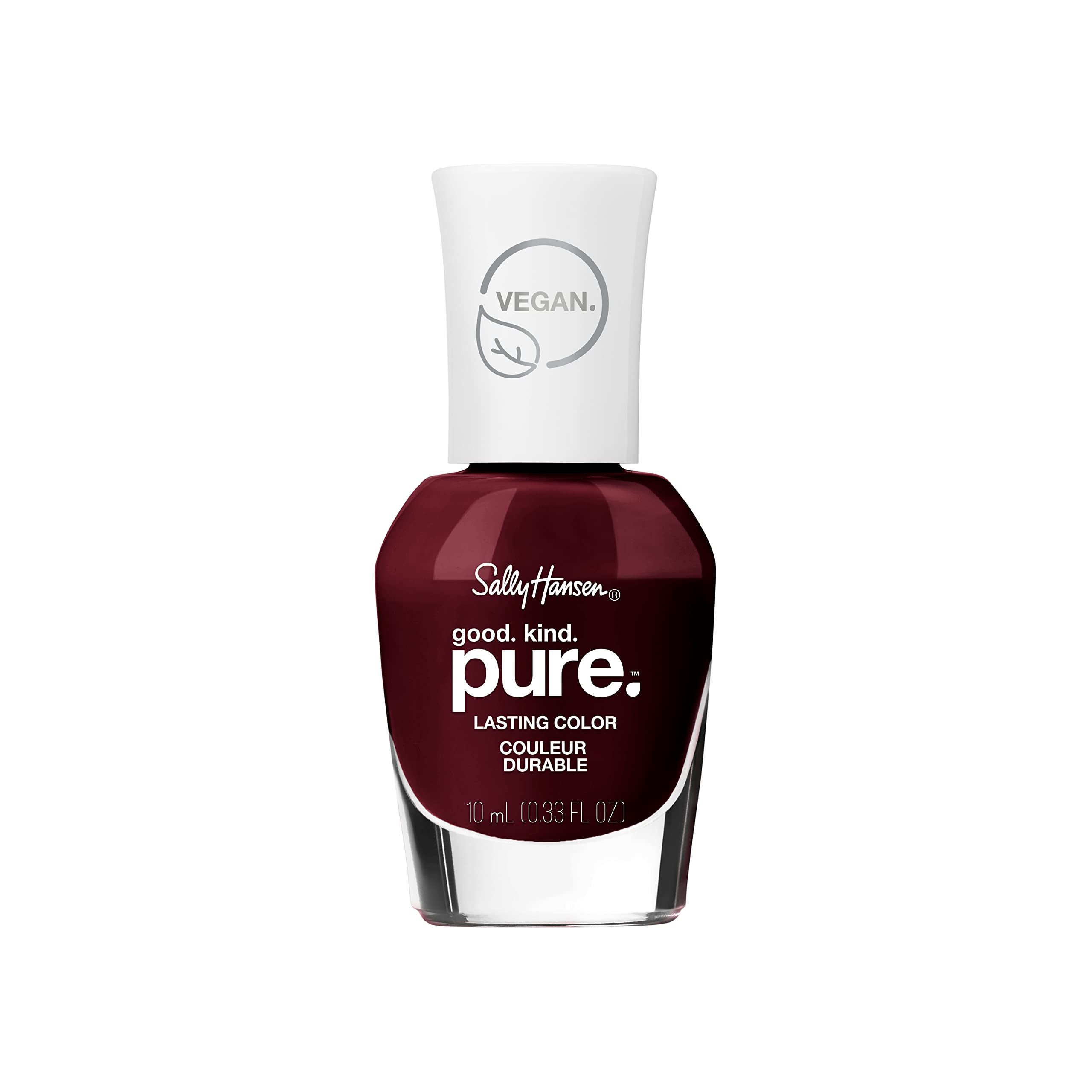 Sally Hansen Good. Kind. Pure en tono You're My Soil-Mate, botella de color marrón oscuro.