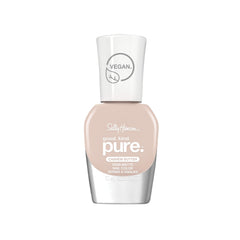 Esmalte Sally Hansen Good. Kind. Pure. en tono mantequilla de anacardo, botella visible para un acabado natural suave.