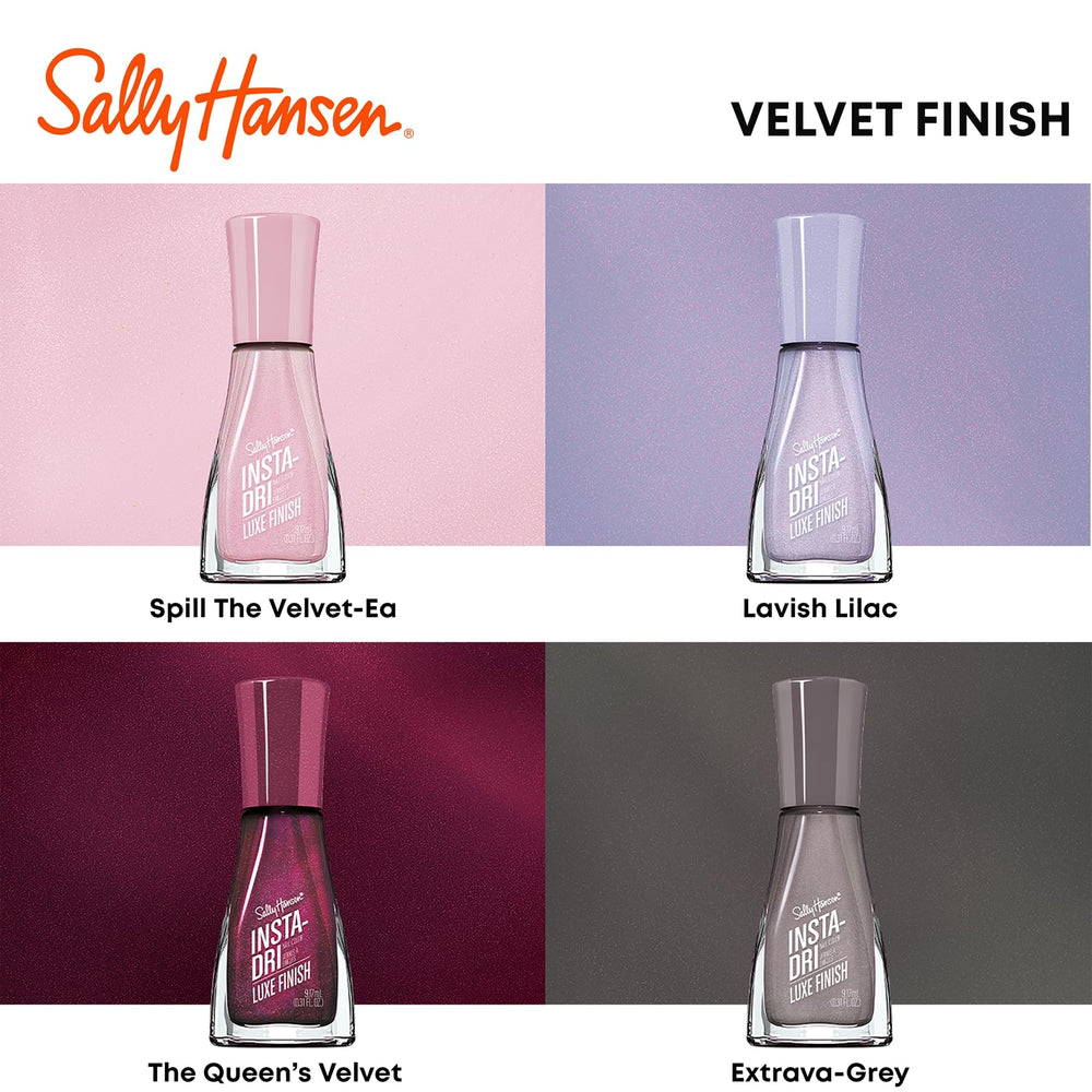 Sally Hansen Insta-Dri tono gris Extrava-grey ideal para looks sobrios.