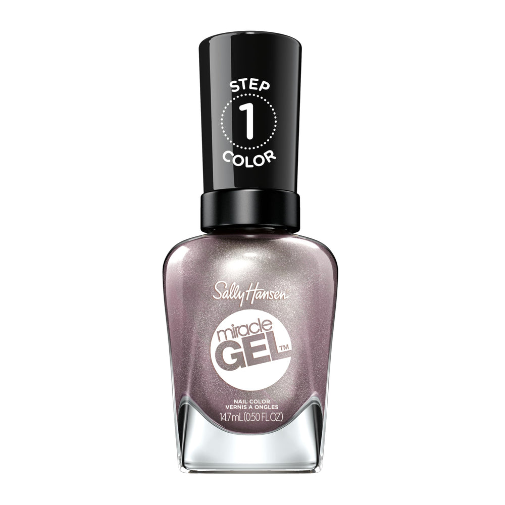 Sally Hansen Miracle Gel Adrenaline Crush, botella de esmalte, acabado metalizado de larga duración.