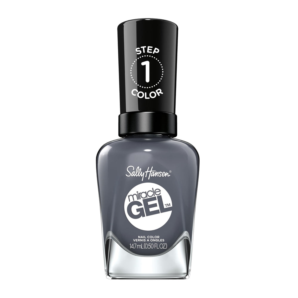 Sally Hansen Miracle Gel, aplicación en dos pasos, tono Slate-R Girl, acabado gel duradero