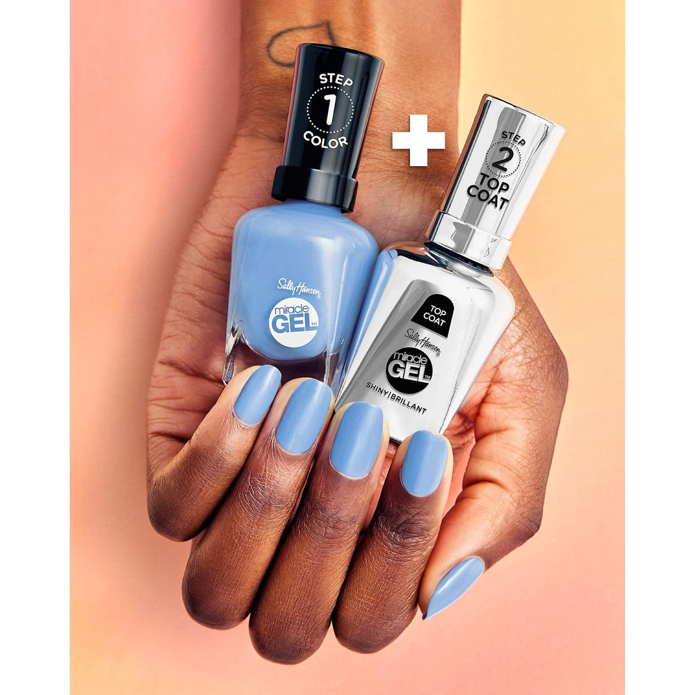 Sally Hansen Miracle Gel, cobertura opaca con brillo perlado.