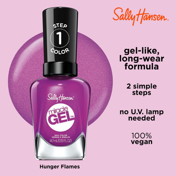 Sally Hansen Miracle Gel sin luz ultravioleta, segura para uñas en casa.