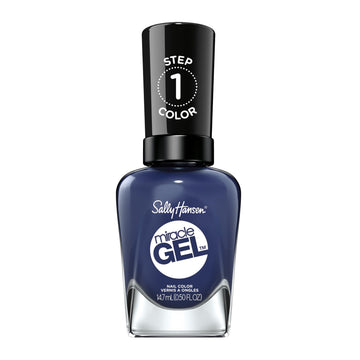 Sally Hansen Miracle Gel tono Midnight Mod en botella, acabado gel duradero.