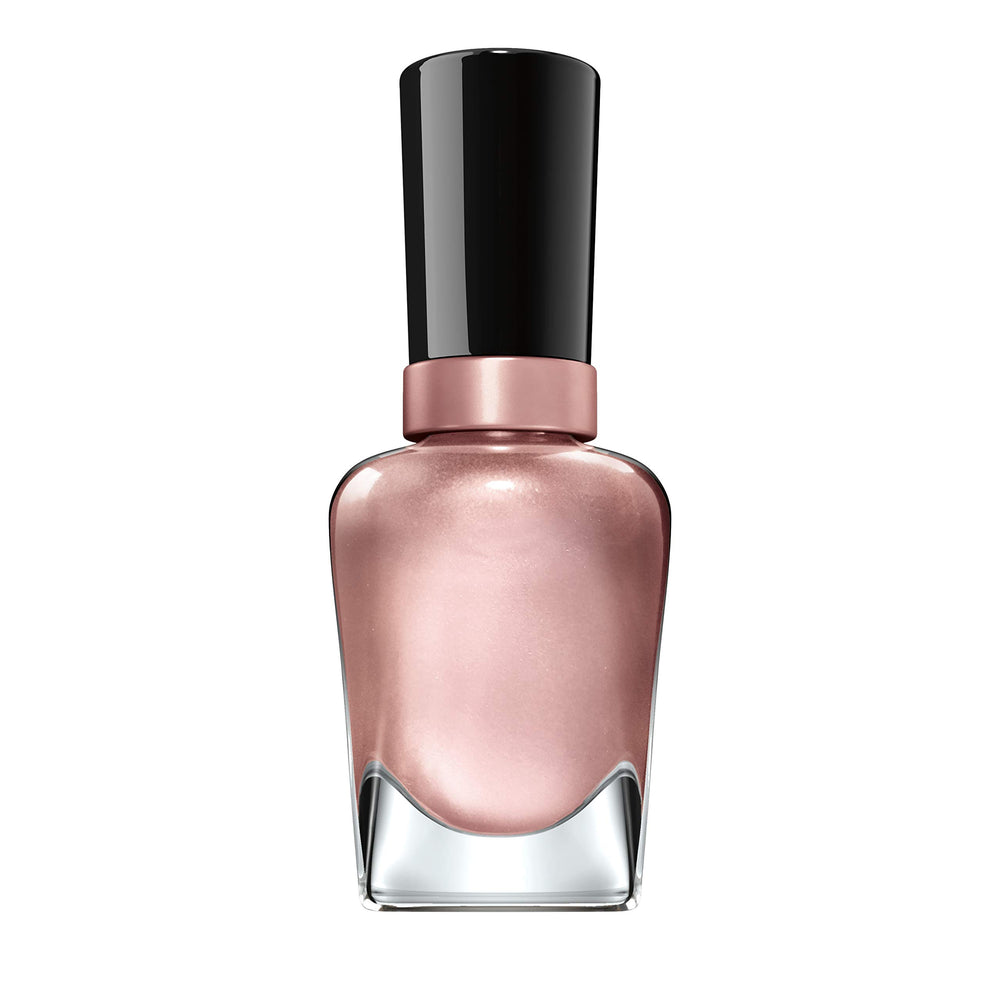 Sally Hansen Miracle Gel, tono rosa dorado perlado para un look elegante.