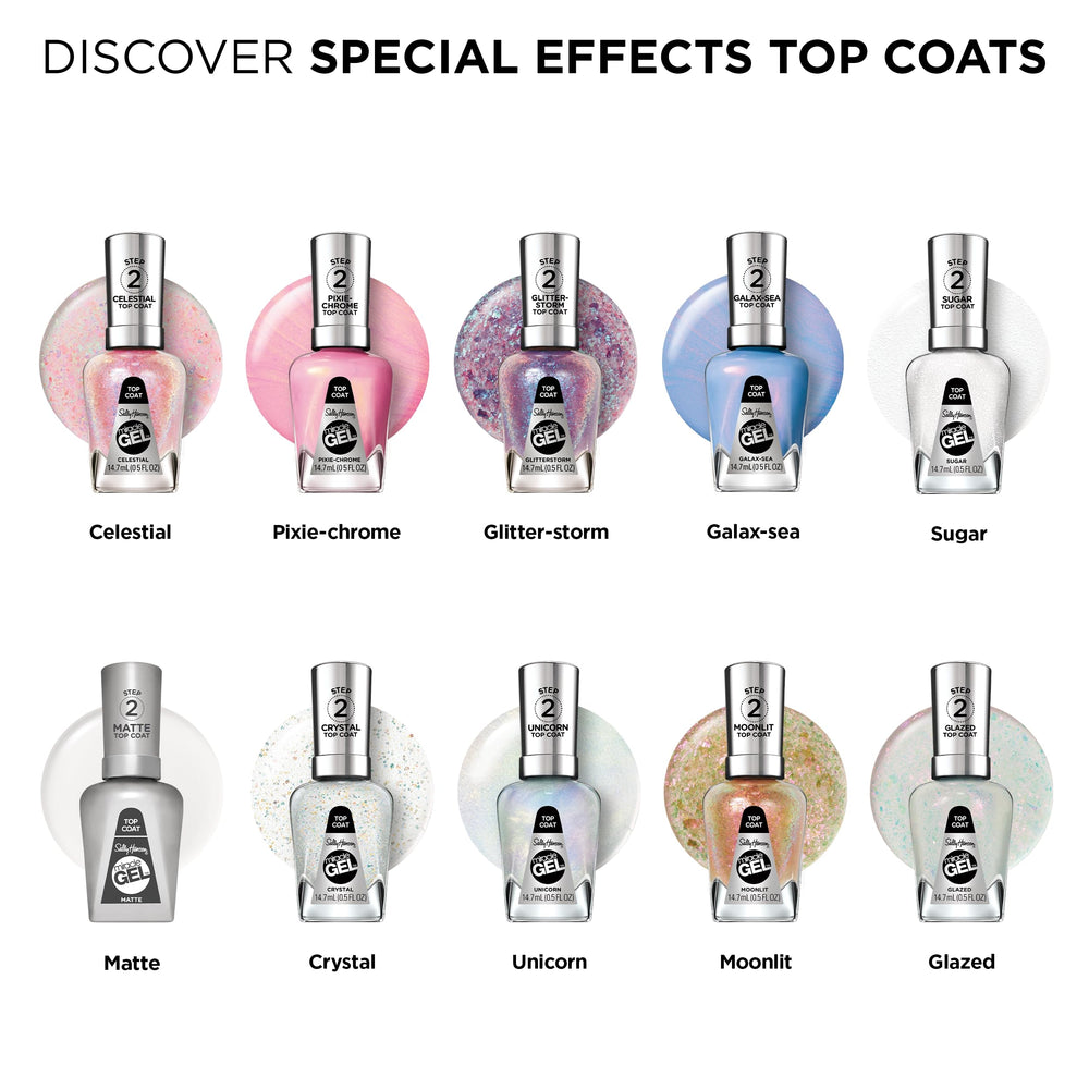 Sally Hansen Miracle Gel Unicorn Top Coat vegano no probado en animales