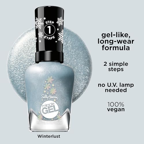 Sally Hansen Miracle Gel Winterlust, acabado opaco con destellos para uñas elegantes