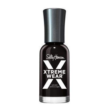 Sally Hansen negro-brillante para uñas con color audaz y acabado duradero.