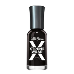 Sally Hansen negro-brillante para uñas con color audaz y acabado duradero.