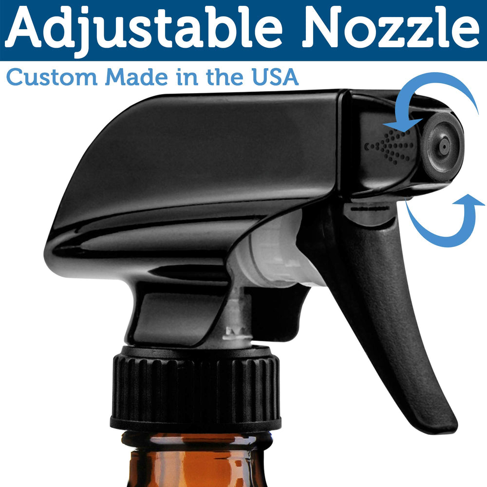 Embout spray durable Sally's Organics sur verre ambré pour jet précis.