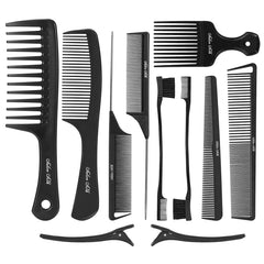 Salon Silk: juego de 11 peines profesionales para rizos versátiles.
