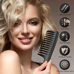 SALON SILK: peine de dientes amplios para desenredar sin tirar.