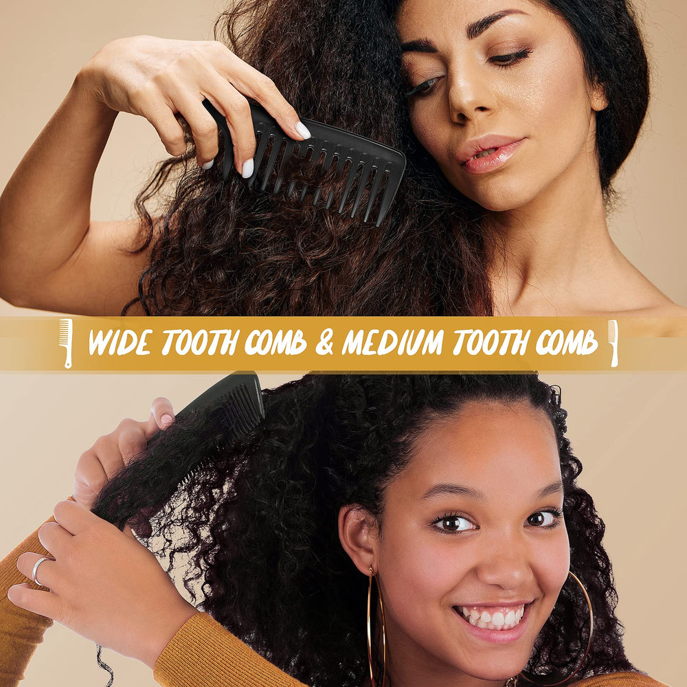 Salon Silk: peine de dientes anchos para desenredar rizos sin tirones.