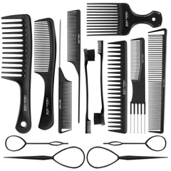 SALON SILK: conjunto de 14 peines para peinado diario y versátil.